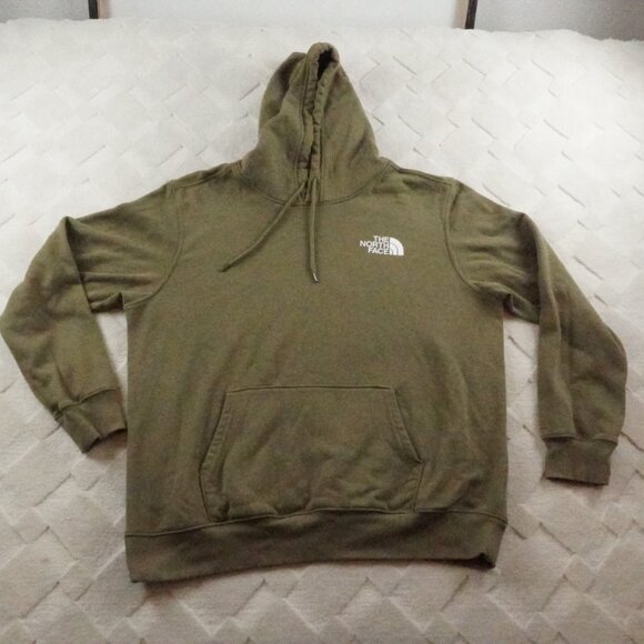 The North Face Hoodie Mens Extra Large Green Pull Over Graphic Print - Picture 2 of 10